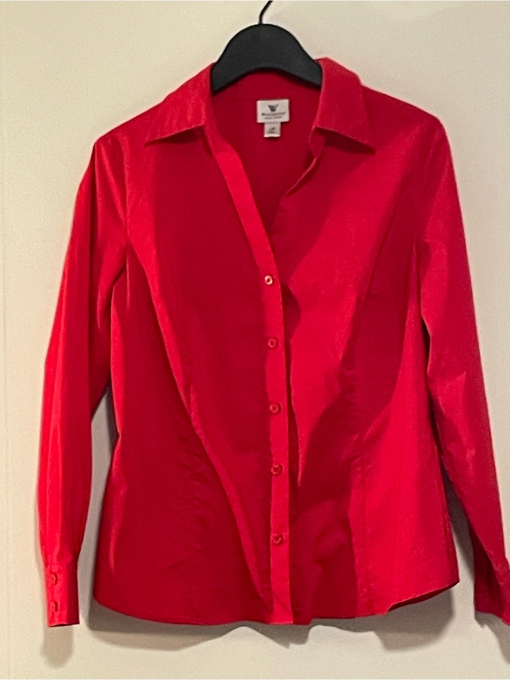 Emporio Armani Vibrant Red Button-Up Blouse. Item # 11570